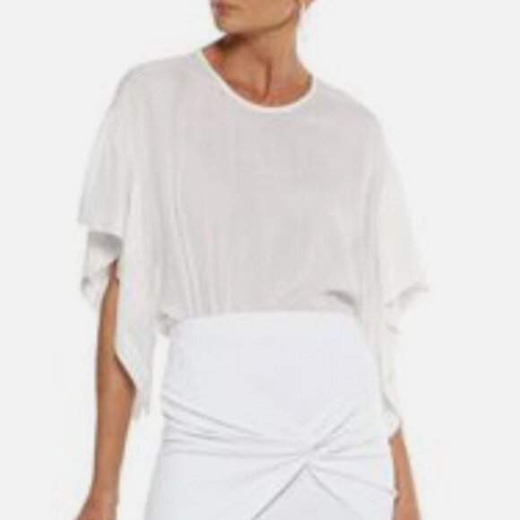 IRO Hail Ruffle Sleeve Shirt White Size 40 - Picture 1 of 10